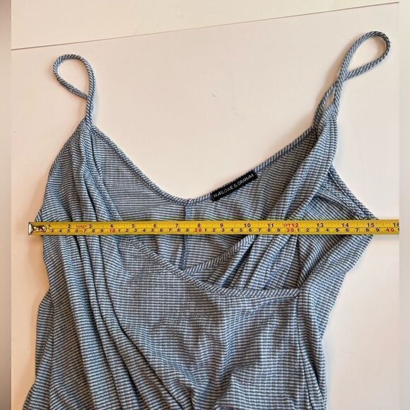 Harlowe & Graham Bodysuit Women’s Large Blue White Stripes Spaghetti Straps - Picture 3 of 7
